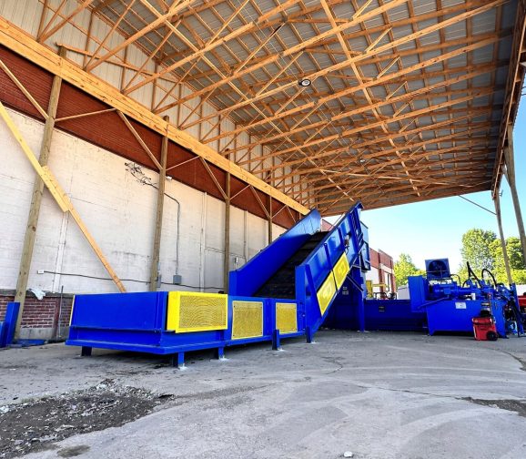 HMS reconditioned conveyor rebuilt for recycling operations
