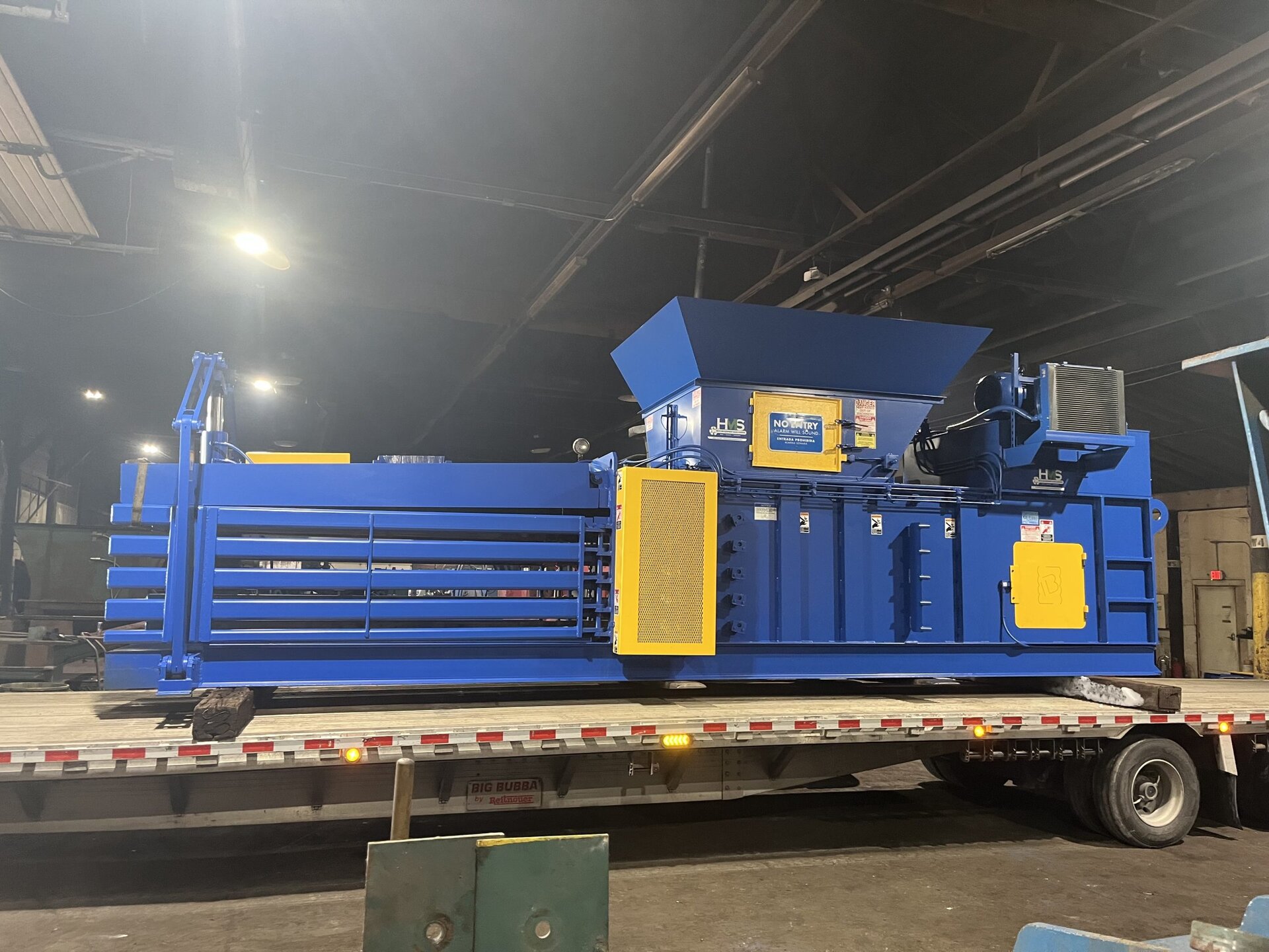 Industrial recycling equipment at Hoosier Machinery Solutions facility in Wanatah Indiana