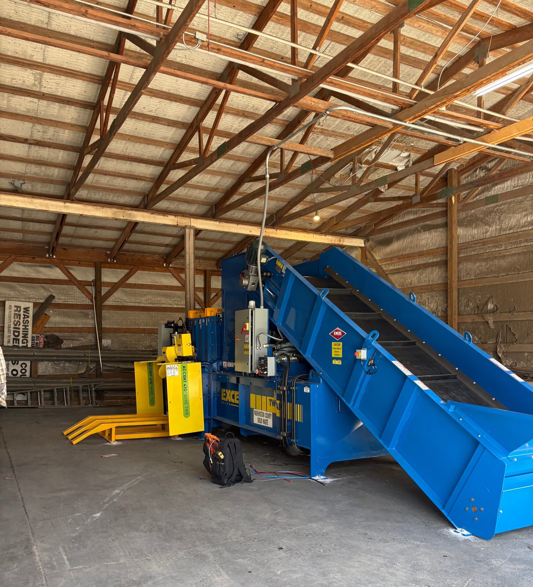Excel two ram baler side view