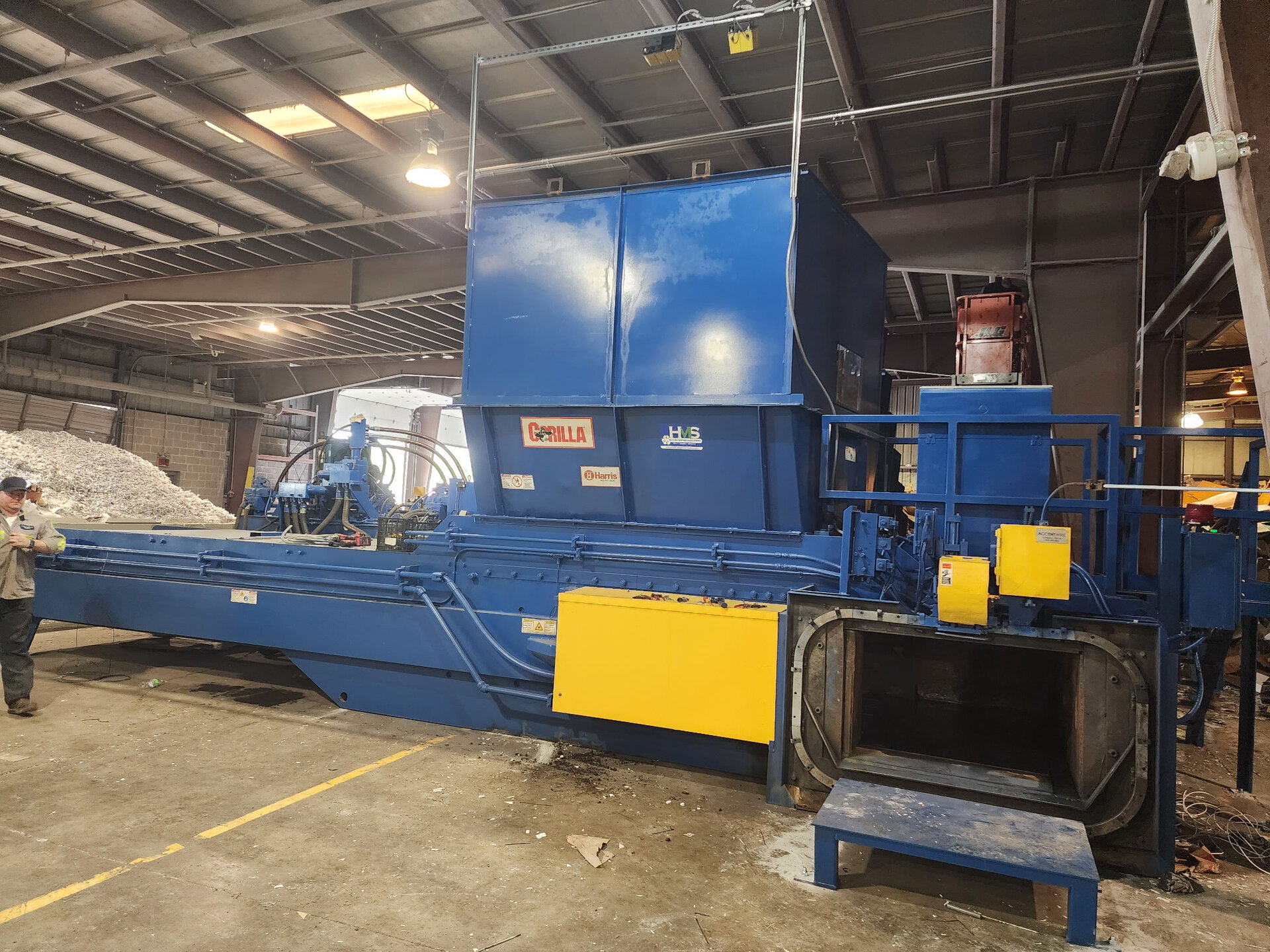 Reconditioned two ram baler rebuilt by HMS technicians
