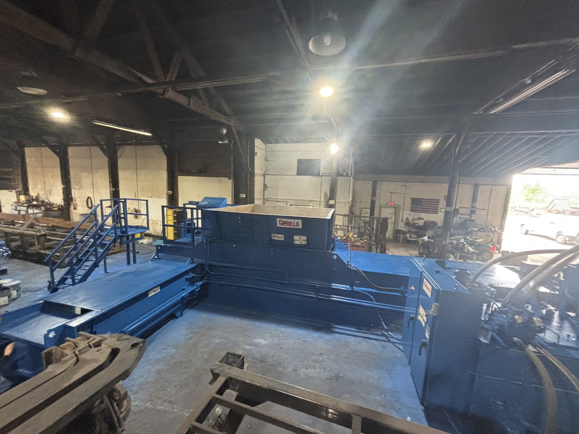 HMS recycling equipment parts inventory and service shop Wanatah Indiana