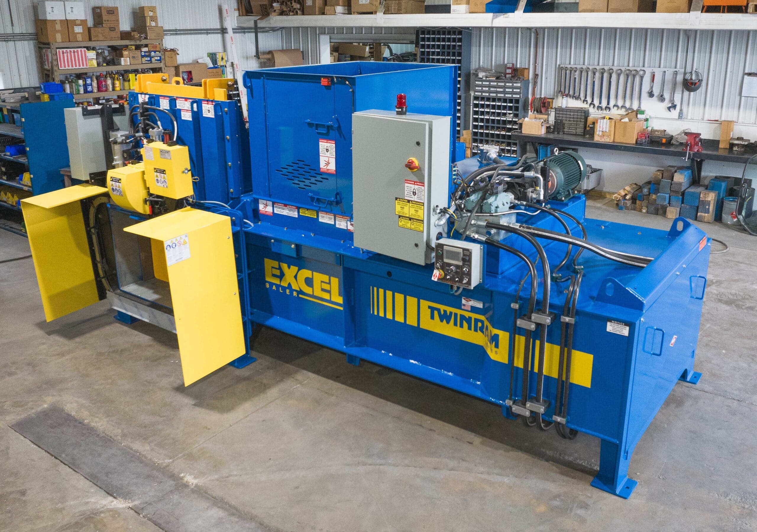 Excel 2R63D two ram baler for mixed commodity streams